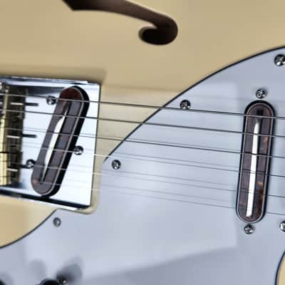 MyDream Partcaster Custom Built - Buttercream Thinline Tortoise Charlie Christian image 6