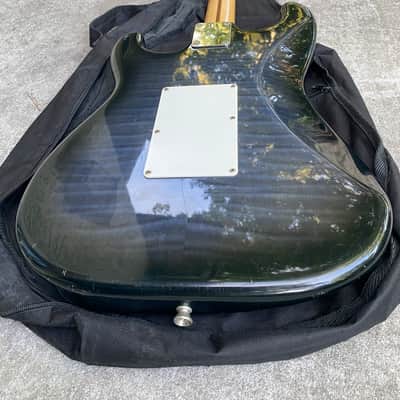 Japan built Fender "Squier Series" Floyd Rose Standard Stratocaster with Rosewood Fretboard 1992 - 1996 - Blue Foto Flame image 17