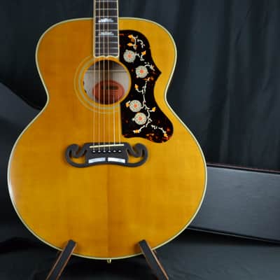 Epiphone Inspired by Gibson 1957 SJ-200 Reissue with Hard Shell Case - Antique Natural image 1