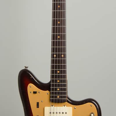 Fender  Jazzmaster Solid Body Electric Guitar (1959), ser. #34376, original tweed hard shell case. image 8