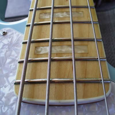 warmoth pj jazz 2017 Sonic Blue EMG Geezer Butler pickups hipshot kickass bridge image 5