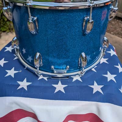 Immagine Slingerland Marching Snare Drum (Vintage -1970s) - Blue Sparkle - 3
