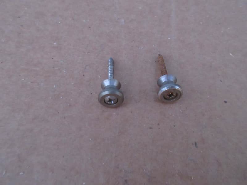 Vintage 1960s Teisco Guitar Strap Buttons W Screws Japan image 1