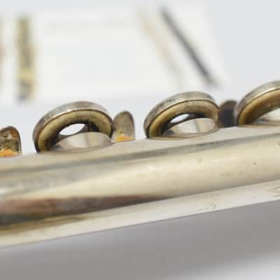 Vintage Selmer Handmade Solid Sterling Silver Flute Open Hole w/ Offset G C Foot image 14