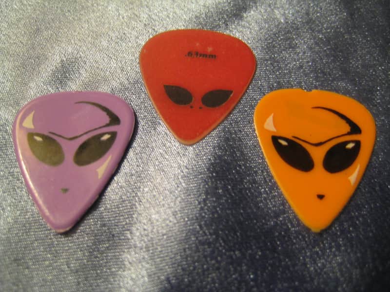 D'Andrea Alien Guitar Picks W/ Alien Design Graphics Set of 3 image 1
