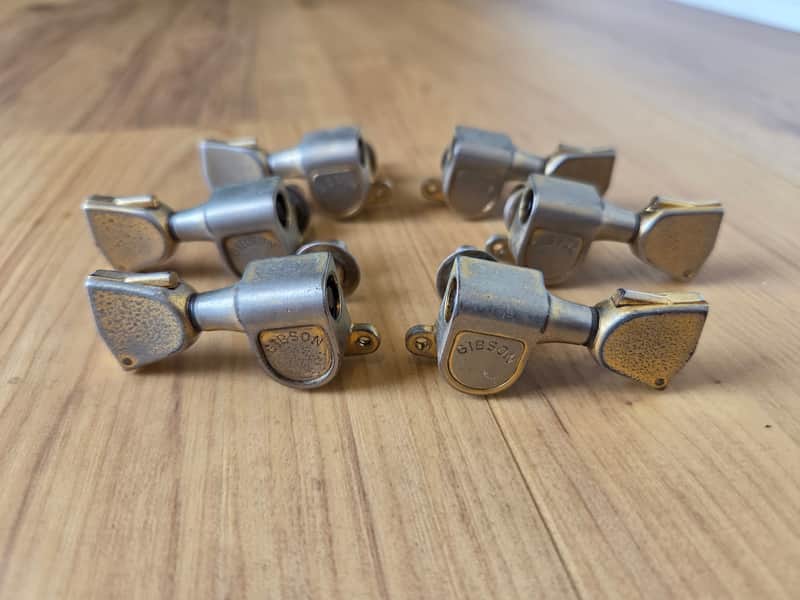 Set of Vintage 1980's Gibson Schaller Gold Flip-Out Crank Guitar Tuners! image 1