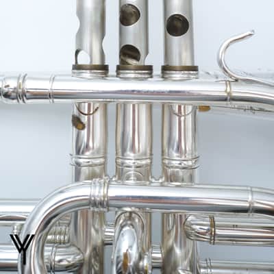 Boston Musical Instrument Company 3 Star Bb/A Cornet 1910 - Silver image 4