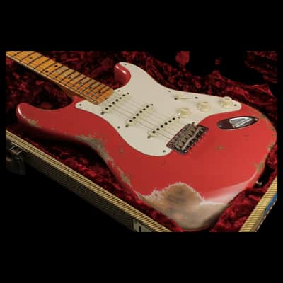 2020 Fender Custom Shop '57 Stratocaster Heavy Relic - Fiesta Red image 21