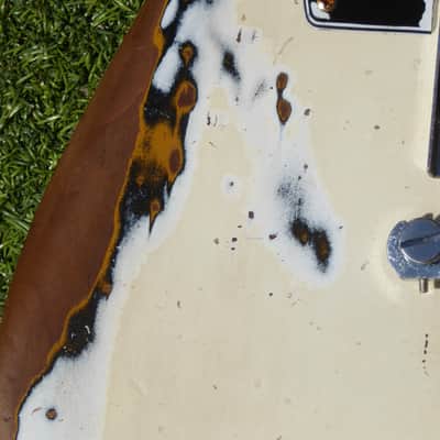 DY Guitars Rick Parfitt / Status Quo tribute white relic tele body PRE-BUILD ORDER image 5