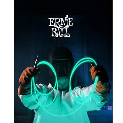 20" Ernie Ball GLOW IN THE DARK Instrument Flex Cable Durable High-Quality Tangle-Resistant Ultra-Flexible Shielded Low-Noise Design Natural Frequency Response Clean for the Studio Tough for the Road image 5