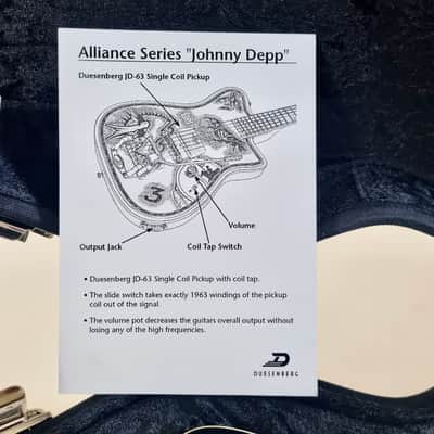 Duesenberg Johnny Depp Signature Series Electric Guitar 2016 Aluminum Tattooed image 18