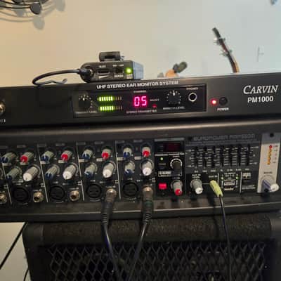 Carvin PM1000 Stereo Ear Monitor System-PM 1001 Receiver-Shure Ears image 2