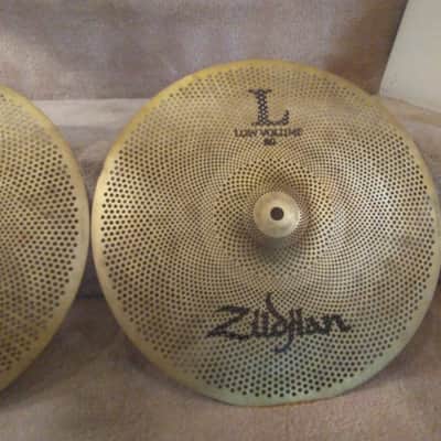 Zildjian L 80 Low Volume 14 inch hi hat cymbals excellent condition image 3