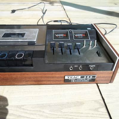 Vintage early TEAC Cassette Deck Model 355 in Wood Case image 2