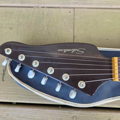 Vintage 1960's Silvertone (Teisco) 1487 Built-In Amplifier Electric Guitar w/ Original Gig Bag! image 6