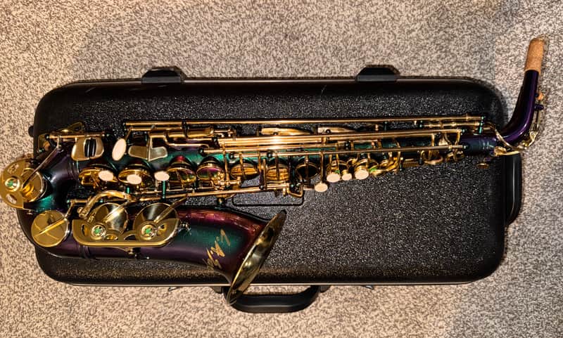 LA Sax Alto Saxophone, with high G key - Chameleon Color image 1