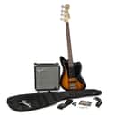 Squier Affinity Jaguar Bass Pack with Fender Rumble 15W Combo Amp, Brown Sunburst