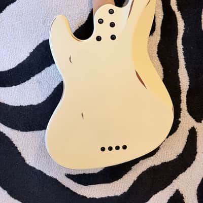Schecter Nikki Sixx Signature J-4 Sixx 2020 - Present - Worn Ivory image 5