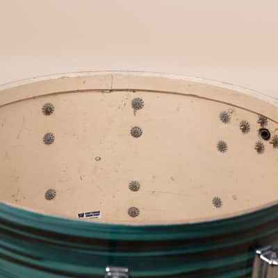 Vintage Rogers Turquoise Strata 14x22 8x12 and 16x16 Drum Set image 16