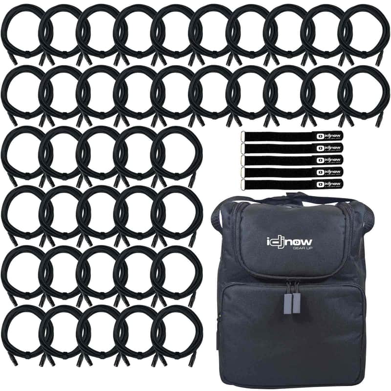 40 Pack 10 Foot ft 3 Pin DMX Male Female 512 Light Lighting Data Transfer Cable image 1