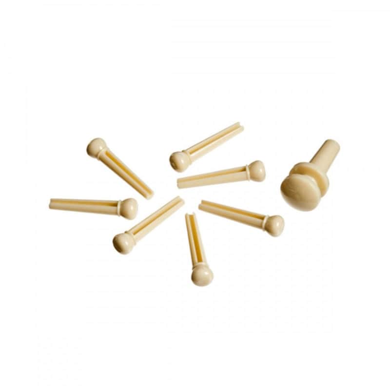 D'Addario Molded Bridge and End Pins Set Ivory image 1