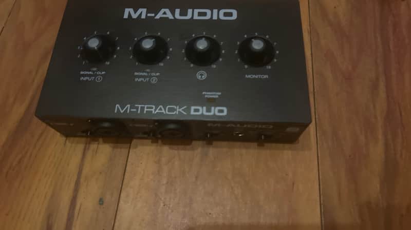 M-Audio M-Track Duo USB Audio Interface 2021 - Black image 1