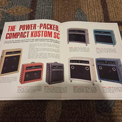 Vintage 1970 Kustom SC Amplifier Catalog! Original Case Candy, Paperwork! image 2