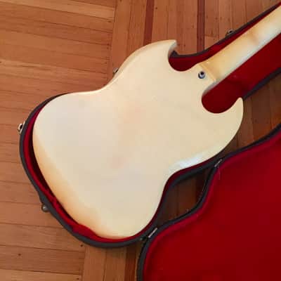 Gibson SG Custom 3 pickup c 1974 Polaris White original vintage usa bigsby image 12