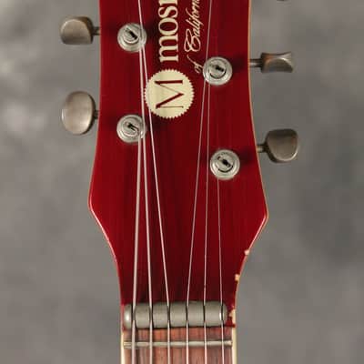 Mosrite Double Neck w/Vibramute Electric Mandolin 6 string 1964 Candy Apple Red image 3