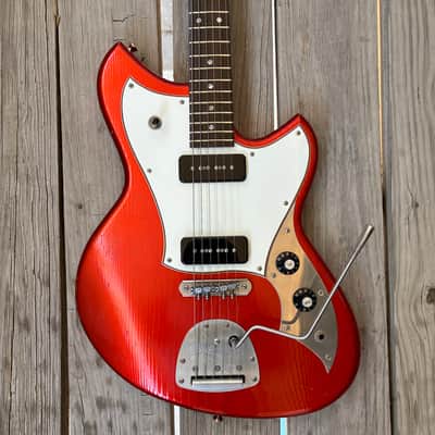 Playing demo link in Description!! Novo Serus J nucleus electric guitar Candy apple red with original case image 2