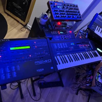 Rare Vintage Analog Solton Ts4k synth keyboard and the MS40 Expander with PSU, rare foot controller, manual and schematic! image 10