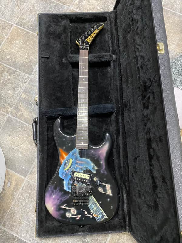 1987 Kramer Baretta Guitar art 1987 - custom Knapp graphic image 1