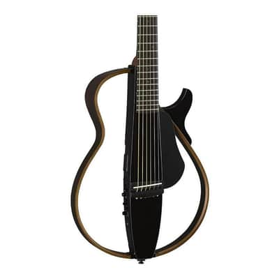 Yamaha SLG200S TBL Steel String Silent Guitar with Hard Gig Bag, Translucent Black image 8