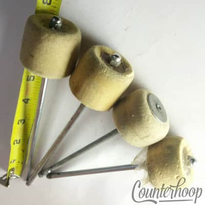 "Japan"4x Pearl/Tama MIJ Bass Drum Pedal Beaters Rod Head Vintage 60s Parts L image 3