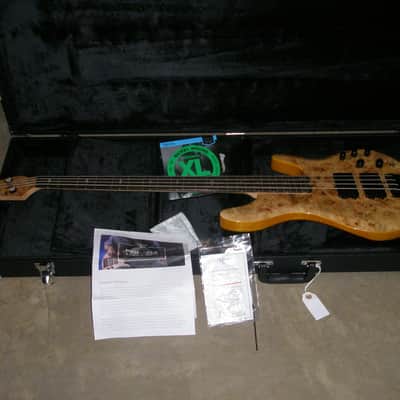 Michael Kelly Pinnacle 4 2020s - Natural Burl Fretless image 2