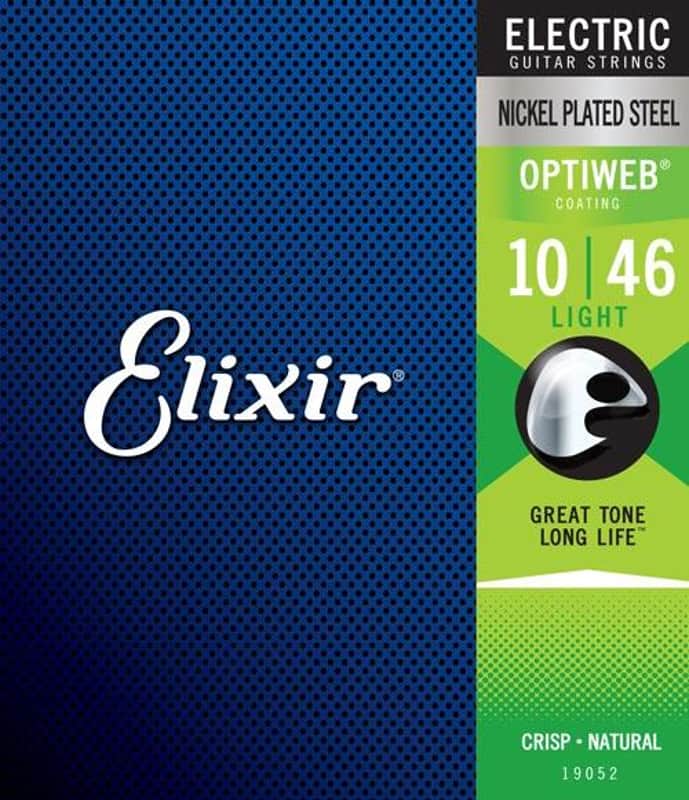 Elixir 19052 Optiweb Nickel Light Electric Guitar Strings (10-46) image 1
