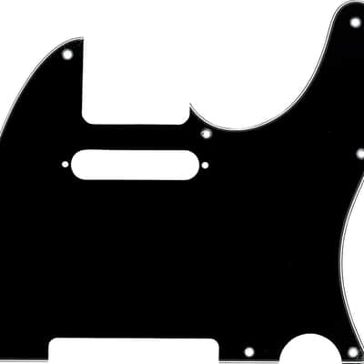 Fender Standard Telecaster Pickguard, 8-Hole Mount, Black, 3-Ply image 1