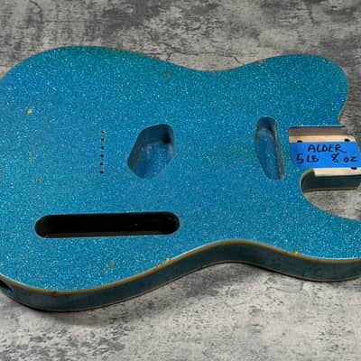 Real Life Relics  Tele® Telecaster® Body Double Bound Aged Blue Flake Sparkle