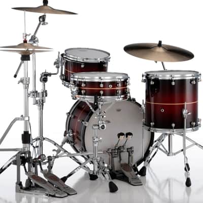 Pearl Reference One 3 Piece Shell Pack - 20" Bass Drum NATURAL BANDED REDBURST image 5
