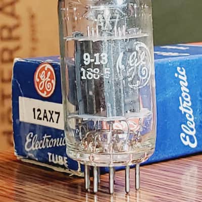 12AX7 RCA labeled GE Black Plate/Full "D" getter NOS/NIB MaxiPreamp2/TV7 Tested image 1