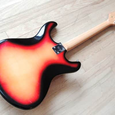 1960s Silvertone 1445 Vintage Electric Guitar by Teisco German Carve 1441 w/ gigbag & Original Strap image 14