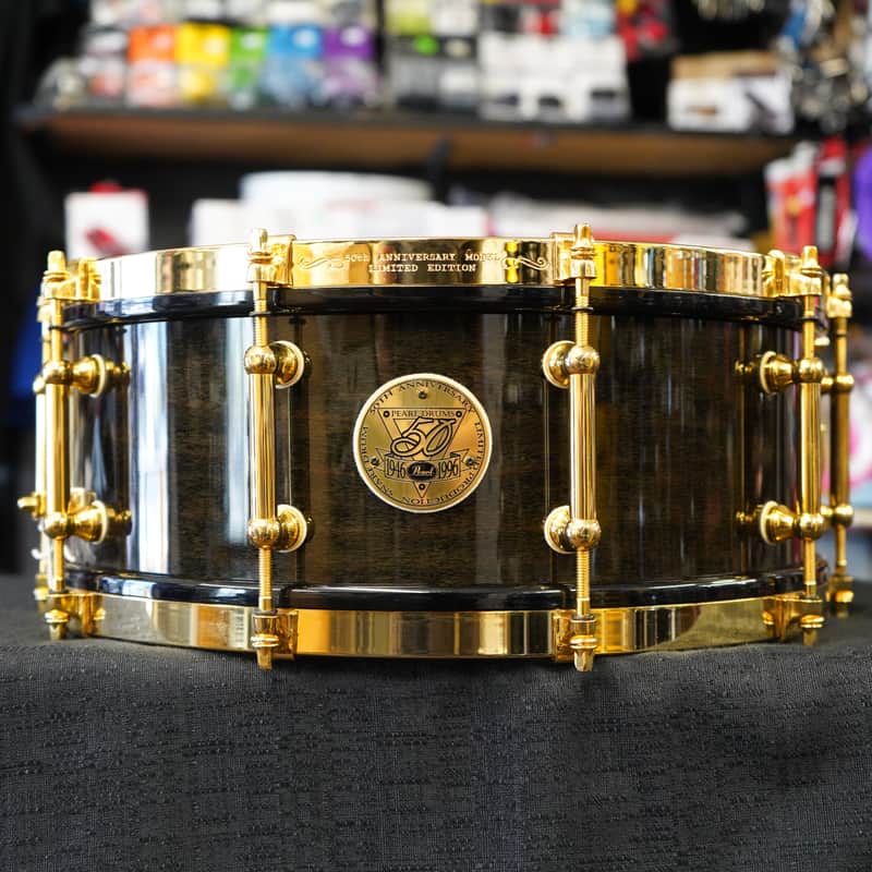 Pearl/Japan M-1946 50th Anniversary 5.5x14" Maple Snare Drum - Blackmist Lacquer image 1