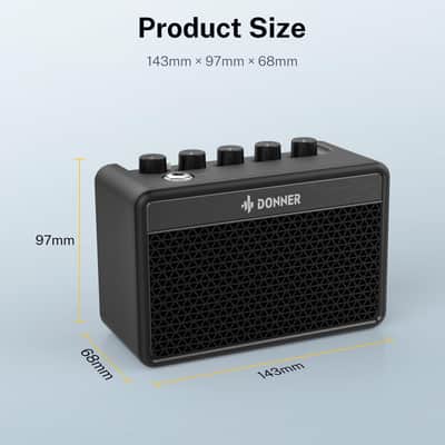 Donner Mini Guitar Amp Small Electric Amplifier 5W Portable, Practice Guitar Combo Amp DA-10 image 3