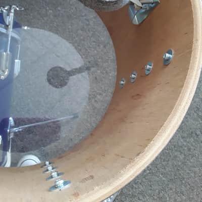 Vintage Pearl Kit "Tempro"  Drum Set with Snare in Blue Sparkle 20, 14, 12, 16 image 22