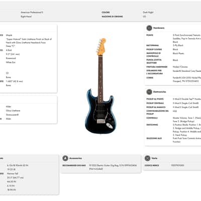 FENDER American Professional II Stratocaster HSS RW Dark Night image 5