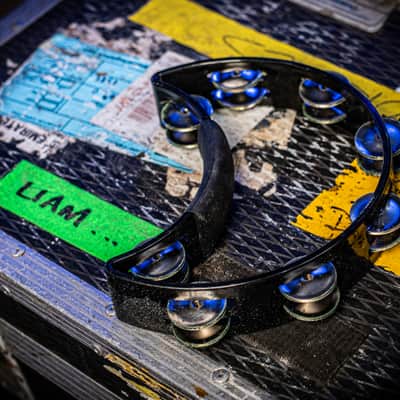 Oasis Liam Gallagher Stage/Tour used Rythmntec Tambourine 2000s - Black image 2