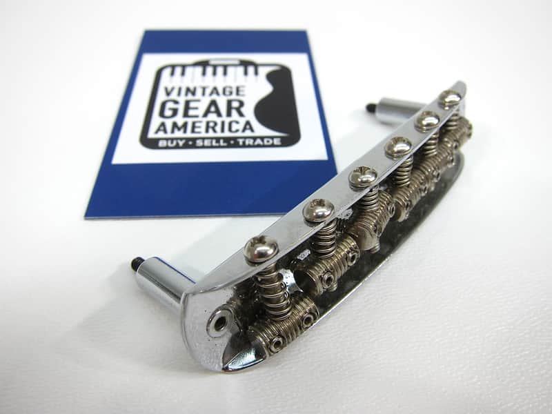 Vintage Fender Jaguar Jazzmaster Bridge 1962-1968 Clean Authentic Vintage Part with Saddles & Screws image 1