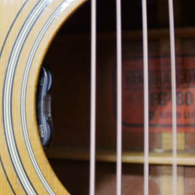 Vintage (1967) Yamaha FG180 Red Label Acoustic/Electric Guitar with LR Baggs pickup and Hardshell Case MIJ image 14