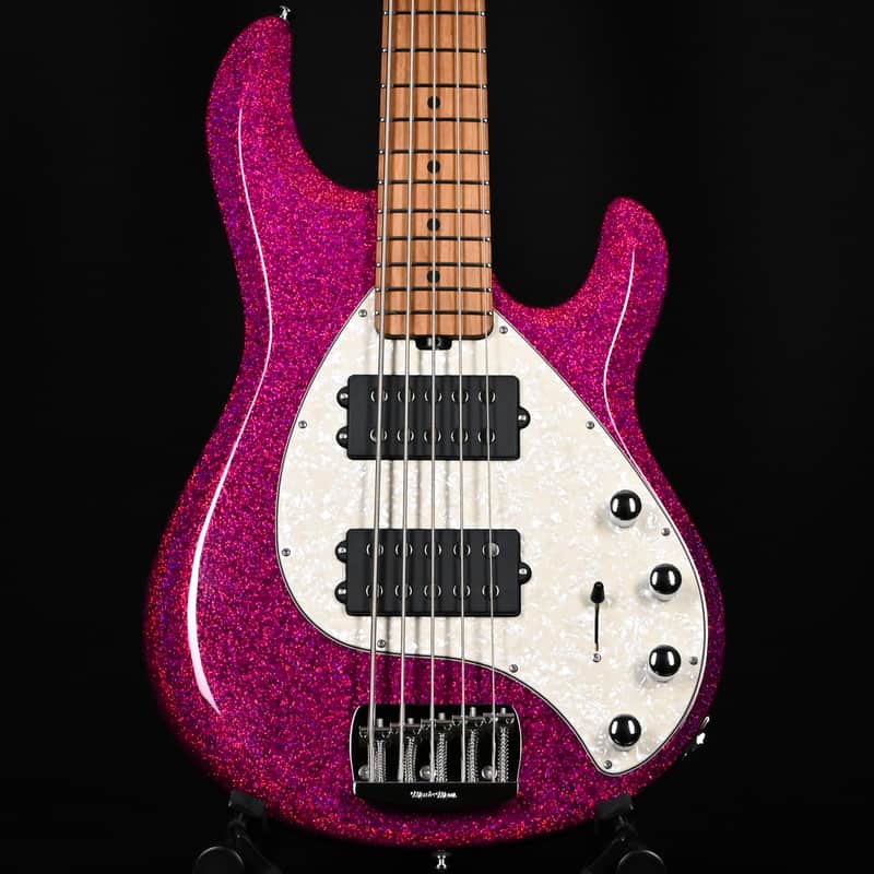 Ernie Ball Music Man StingRay 5 Special HH w/ Maple Fretboard, Bass Guitar- Soda Pink Sparkle 2026 (K07133) image 1