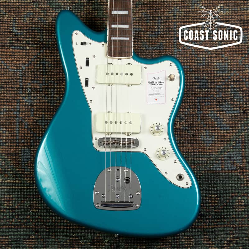 2025 Fender Traditional Late 60s Jazzmaster w/matching headstock Made in Japan Ocean Turquoise image 1